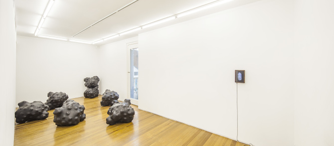 Anomaly — installation view with screen